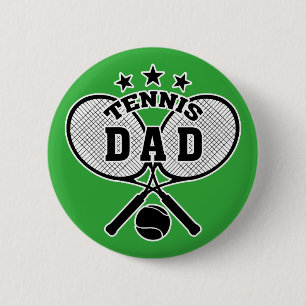 Tennis-Vater, Tennis, Crossed Rackets Button