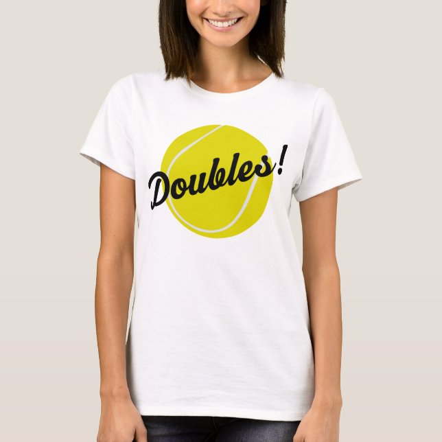 Tennis verdoppelt Geschenk T-Shirt (Vorderseite)