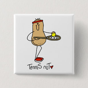 Tennis Verrückte T-Shirts und Geschenke Button