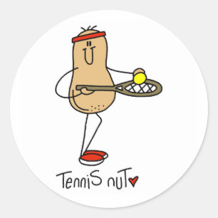 Tennis Verrückte T-Shirts und Geschenke Runder Aufkleber