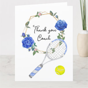 Tennis Vielen Dank für Ihre Karte für den Trainer