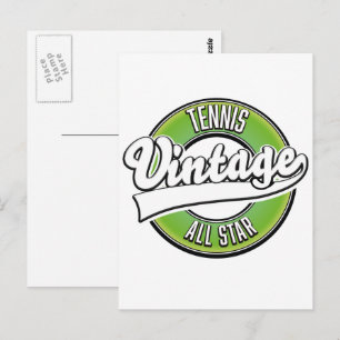 Tennis Vintag All star Logo Postkarte