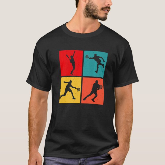 Tennis Vintage Retro Premium T-Shirt (Vorderseite)