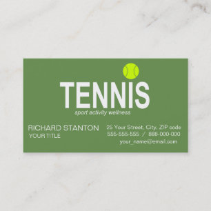 Tennis Visitenkarte