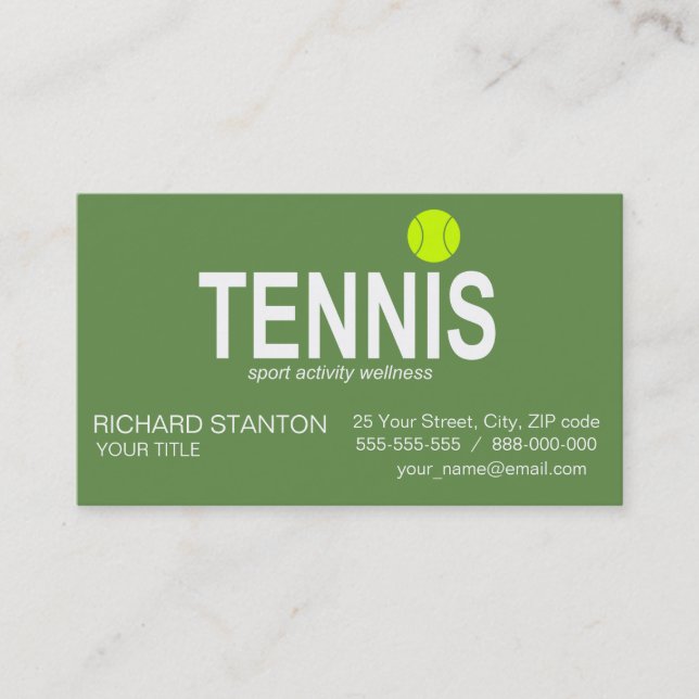 Tennis Visitenkarte (Vorderseite)