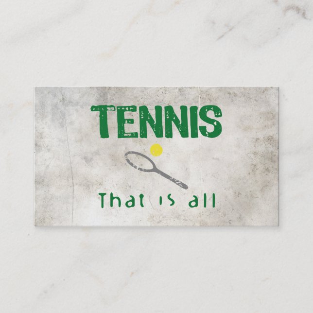Tennis Visitenkarte (Vorderseite)