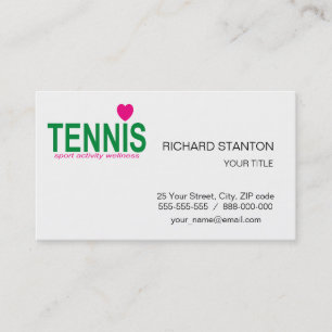Tennis Visitenkarte