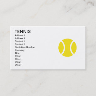 Tennis-Visitenkarteschablone Visitenkarte