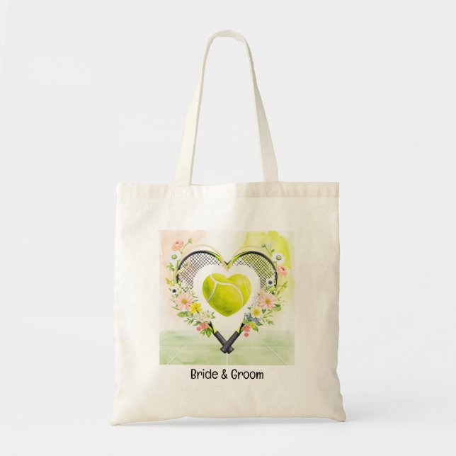 Tennis Wedding Bachelorette Bride Tote Bag Tragetasche (Vorne)