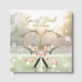 Tennis Wedding Guest Book – Floral Racket Gästebuch