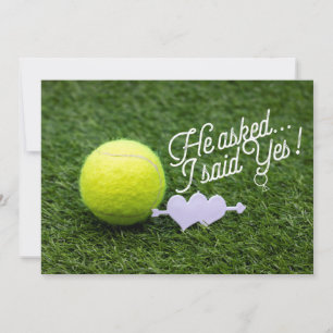 Tennis Wedding Save the Date Dankeskarte