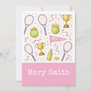 Tennis Wedding Thema für Bachelorette Bridal Bride Einladung