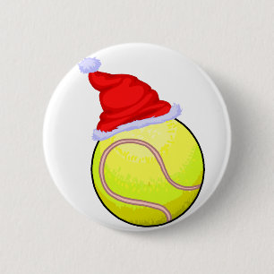 Tennis-Weihnachten Button
