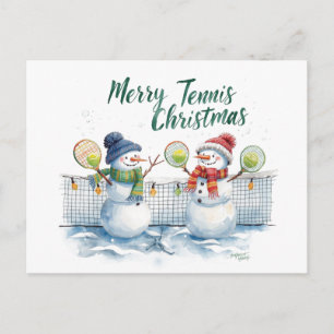 Tennis Weihnachten Festlicher Schneemann