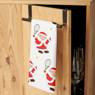 Tennis Weihnachten Geschirrtuch