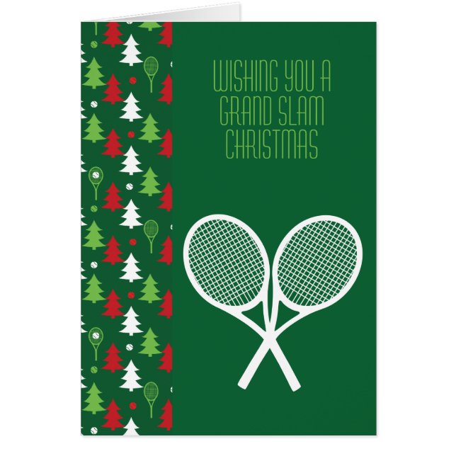 Tennis 🎾 ❄️ Weihnachten, grün, rot und weiß (Vorne)