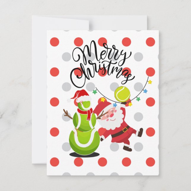 Tennis Weihnachten mit dem Weihnachtsmann (Vorderseite)