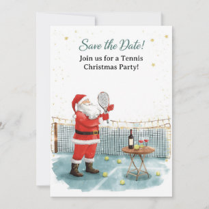 Tennis Weihnachten mit dem Weihnachtsmann Einladung