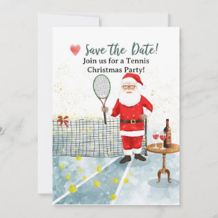 Tennis Weihnachten mit dem Weihnachtsmann Einladung