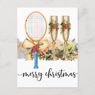 Tennis Weihnachten mit Racket und Weihnachten Them