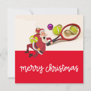 Tennis Weihnachten mit Santa Claus Ball Schläger R