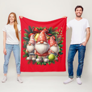 Tennis Weihnachten mit Tennisball Fleecedecke