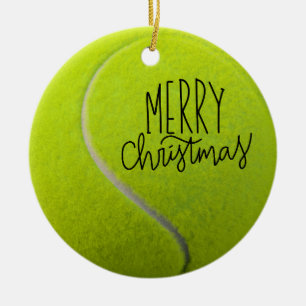 Tennis Weihnachten mit Tennisball Keramik Ornament