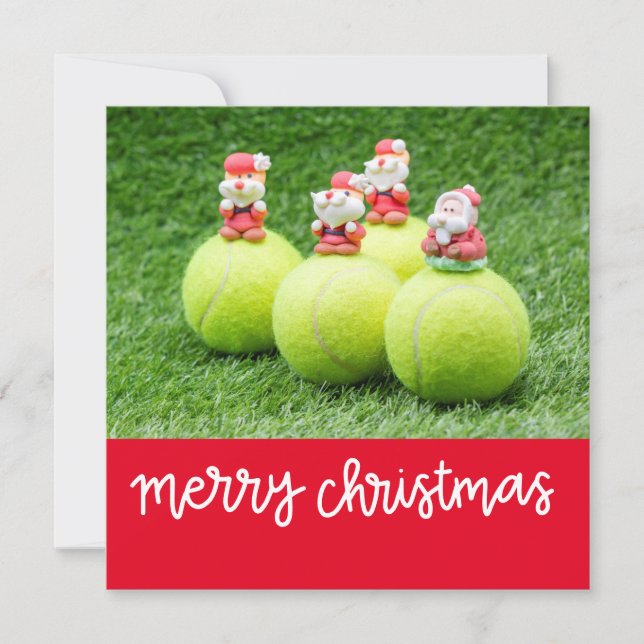 Tennis Weihnachten mit Tennisball mit dem Weihnach (Vorderseite)