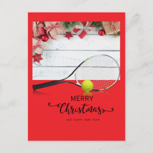 Tennis Weihnachten mit Tennisball und Schläger