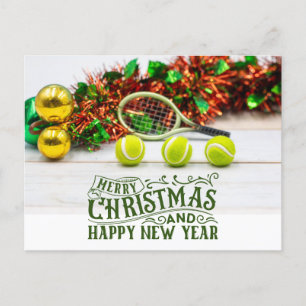 Tennis Weihnachten mit Tennisball und Schläger