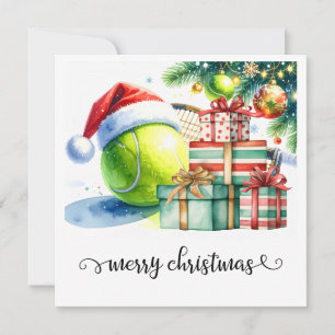 Tennis Weihnachten mit Tennisball und Schläger