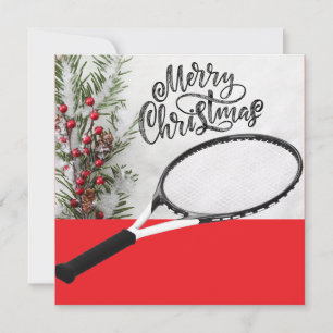 Tennis Weihnachten mit Tennisball und Schläger