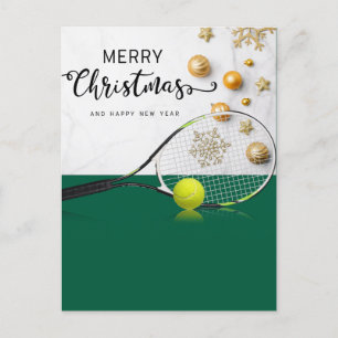 Tennis Weihnachten mit Tennisball und Schläger