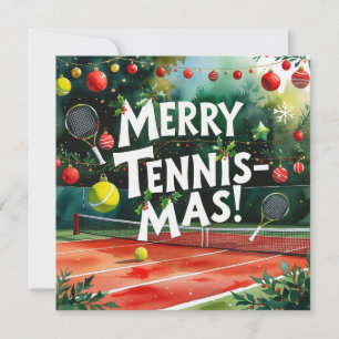 Tennis Weihnachten mit Tennisball und Schläger