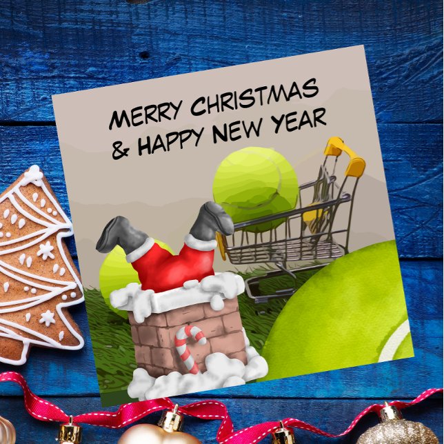 Tennis Weihnachten mit Tennisball und Weihnachtsma (Von Creator hochgeladen)