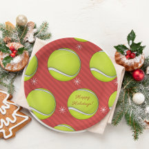 Tennis Weihnachten Party Rotes festliches Ball & S
