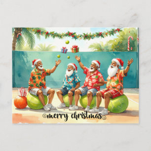 Tennis Weihnachten Sommer mit dem Weihnachtsmann a
