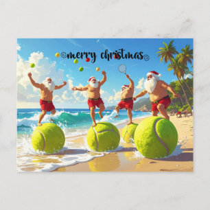 Tennis Weihnachten Sommer mit dem Weihnachtsmann a