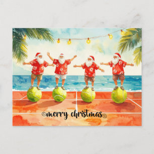 Tennis Weihnachten Sommer mit dem Weihnachtsmann a