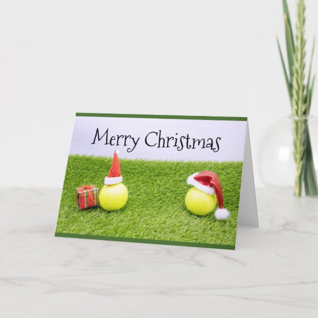 Tennis Weihnachten & Tennisball und Weihnachtsmann (Vorderseite)