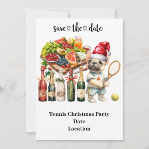 Tennis Weihnachten Thema für Tennis Party Invitati Einladung