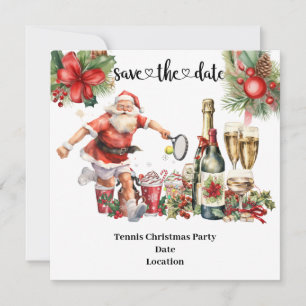 Tennis Weihnachten Thema für Tennis Party Invitati Save The Date