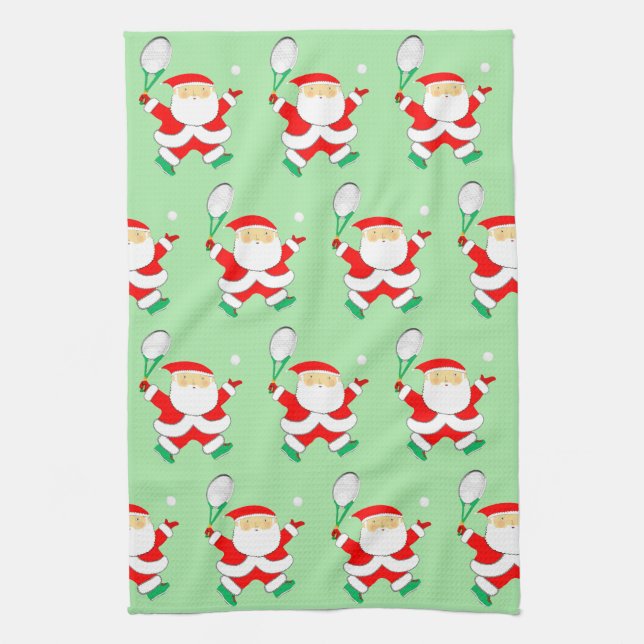 Tennis Weihnachts Küchentuch (Vertikal)