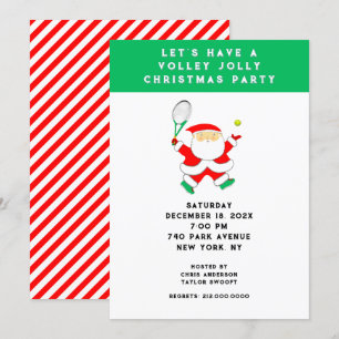 Tennis Weihnachts-Party Einladungen