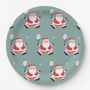 Tennis-Weihnachtsfeier Pappteller