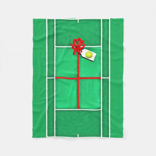 Tennis Weihnachtsgeschenk Fleecedecke (Vorderseite)