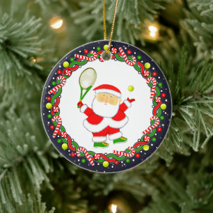 Tennis-Weihnachtsgeschenk Keramik Ornament