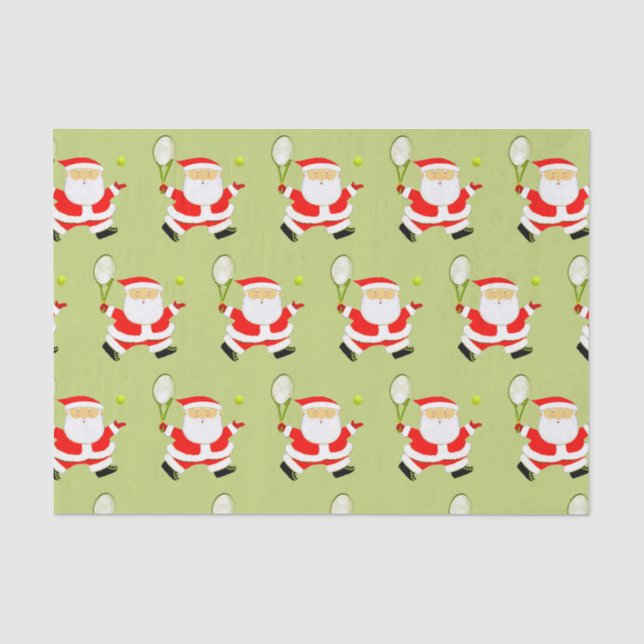 Tennis Weihnachtsgeschenk Seidenpapier (Vorderseite)