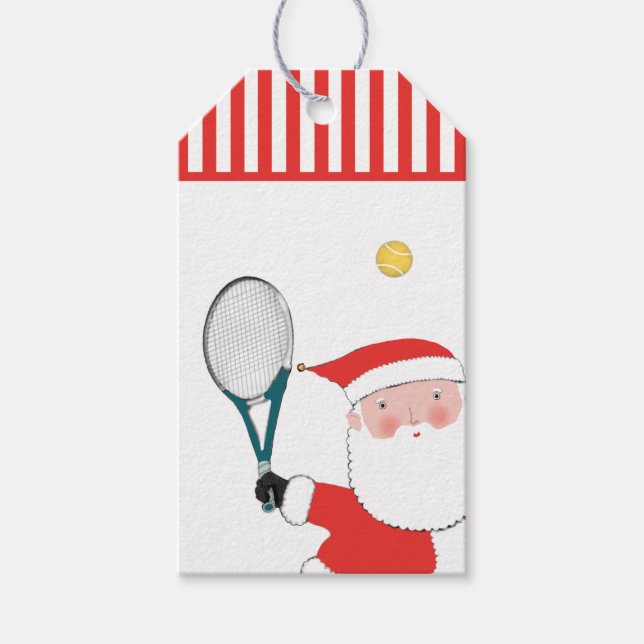 Tennis Weihnachtsgeschenke Tags Geschenkanhänger (Vorderseite)