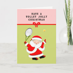 Tennis-Weihnachtskarten Feiertagskarte